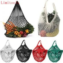 LIMITOOLS Фирменная Новинка 1 шт. многоразовая струна для похода в магазин, сумка для продуктов шоппер тоут сетка плетеная Хлопковая Сумка ручная сумка