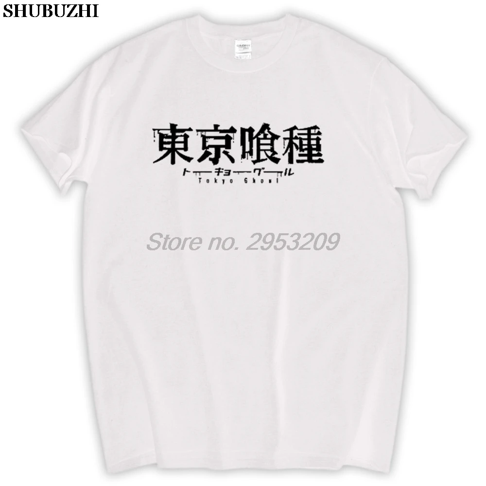 

Tokyo Ghoul Japanese Logo Kaneki Manga Anime T shirt male Tee shubuzhi brand euro size tee-shirt