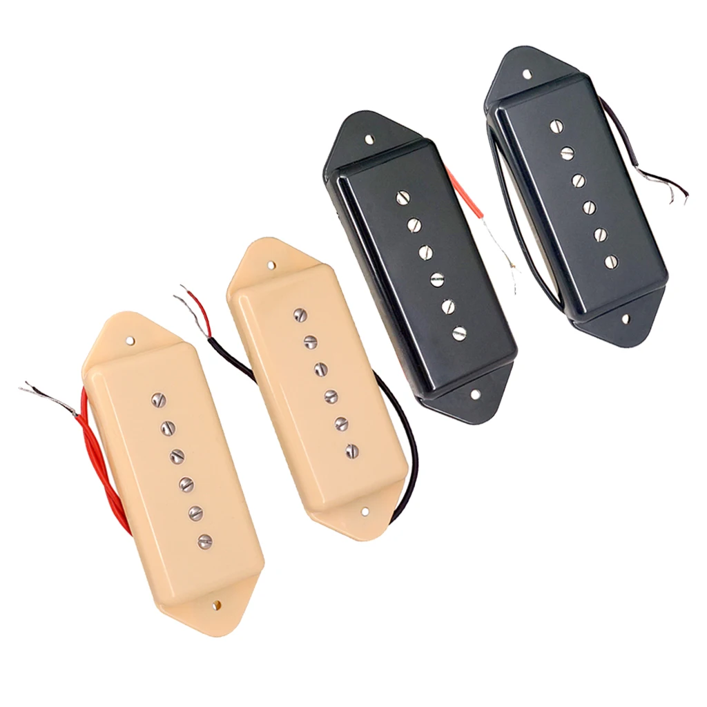 1 Pair Soapbar P90 Guitar Pickups Neck&Bridge for LP Guitar Replacement Parts