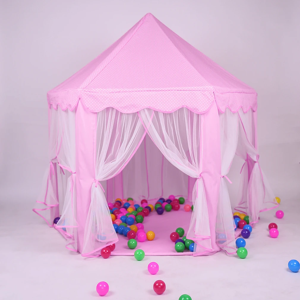 Принцесса замок большая палатка детская игровая палатка для детей крытый и открытый розовый игровой домик идеальный подарок для детская палатка дети