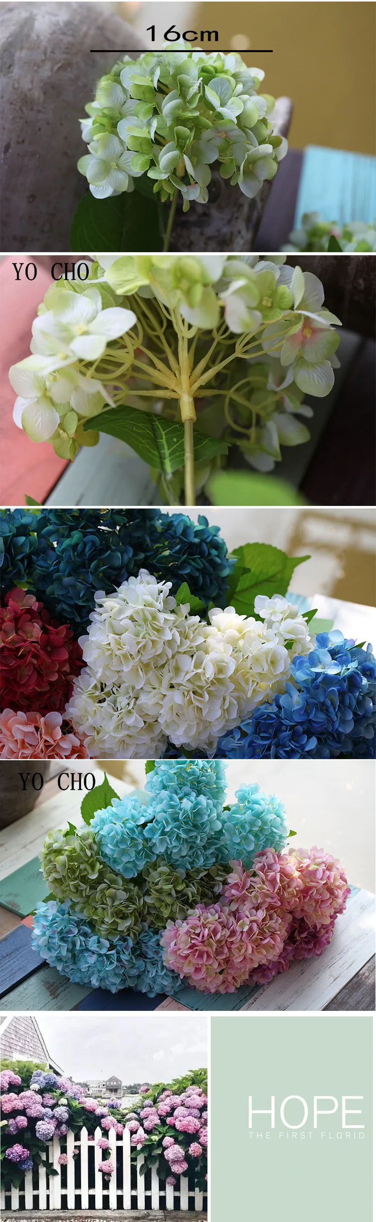 1 Bouquet 5 Head Wedding Artificial Peony Hydrangea Flower Home Wedding Party Birthday New Year Valentines day Floral Decor (3)