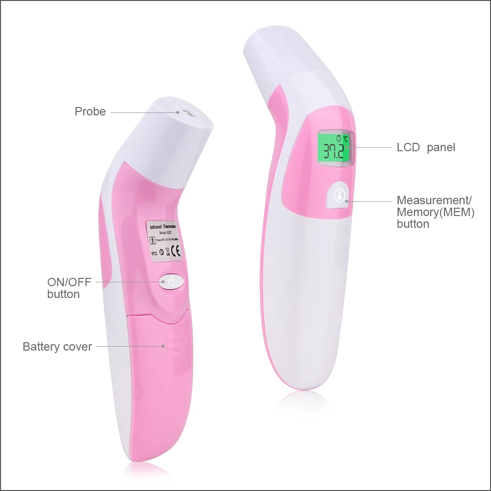 RZ Thermometers Body Thermometer Electronic Ear LED Display Digital IR Thermometer Baby Fever Medical Infrared Bady Thermometer