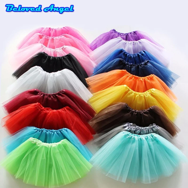 

Baby Girls Tutu Skirts 2019 Fluffy 3 Layer Of Gauze Pettiskirts Tutu Skirts Children Girls Princess Dance Party Tulle Skirts