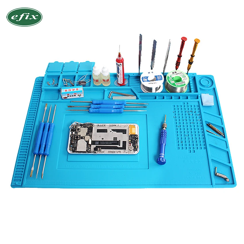 Heatresistant Bga Soldering Station Soldering Pad Silicone Heat Gun Insulation Pad Repair Tools