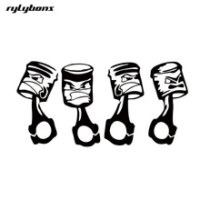 rylybons The 2nd Half Price 20*10cm body car sticker funny Angry Pistons Bumper Decorative Car Stickers and Decals anime for kia
