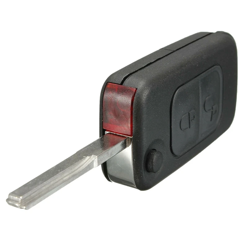 2 кнопки флип дистанционного ключа чехол HU64 лезвие FOB для Mercedes Benz A C E S W168 W202 автомобиля