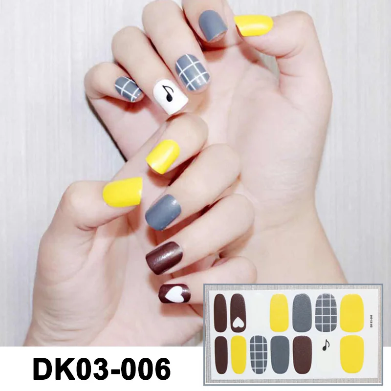 14 шт./лист матовый на весь ноготь наклейки DIY водонепроницаемые украшения для ногтей SK88 - Цвет: as picture