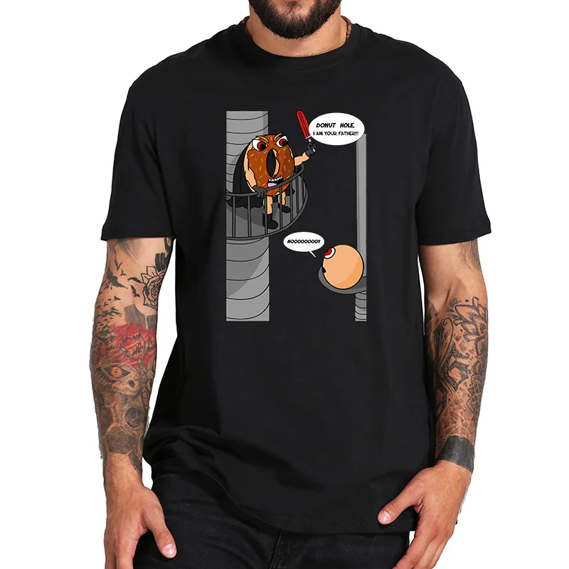 

Donut Hole I Am Your Father T shirt Humor Cartoon Egg Say No Cute Camiseta Homme 100% Cotton Short Sleeved Tshirt