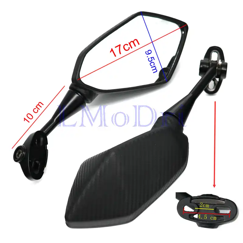LMoDri Motorcycle Mirrors Racing Sport Bike Rear View Mirror For Honda CBR F4 F4i//RC51// RVT1000 DD250E//300//350 HYOSUNG GT Carbon