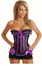 NEW stipe bowknot lace wedding underbust Sexy Waist Workout Cincher Body Shaper Shapewear Corset S-6XL 08068 for Women girl