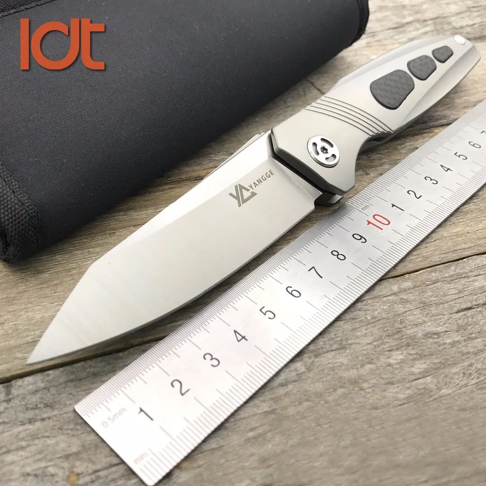 

LDT Piston 2 Folding Knife M390 Blade Titanium Carbon Fiber Handle Knives Outdoor Camping Tactical Survival Knife EDC Tools
