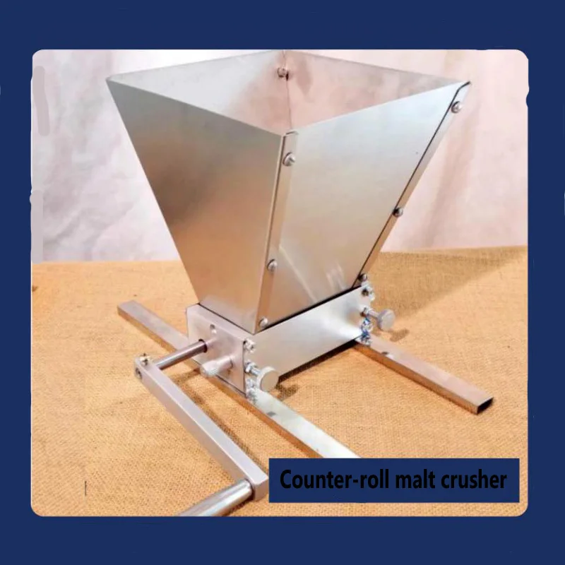 

Hand Held Malt Grain Mill Home Brewed Beer Machine Double-roll Malt Crusher 2-roll Grinder Crusher Home Brewing Equipment