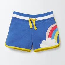 Little maven/летние хлопковые шорты для детей от 1 до 6 лет, Короткие штаны для маленьких девочек Детские шорты с радужной вышивкой для маленьких девочек