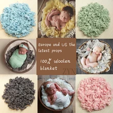 Корзина, шерстяное одеяло для фотосессии новорожденных, реквизит для фотосессии, Детские флокати для фотосессии, аксессуары для наполнителя