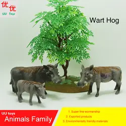Горячие игрушки: 3 бородавка Борова (phacochoerus Африканский) Семейный комплект моделирование модели Животные детские игрушки образования
