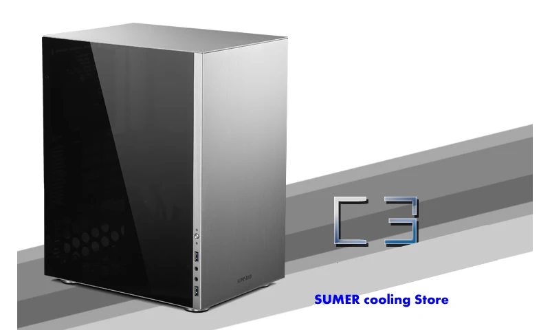 Алюминиевый полупрозрачный корпус JONSBO C3 мини шасси ITX HTPC USB3.0 поддержка платы MATX