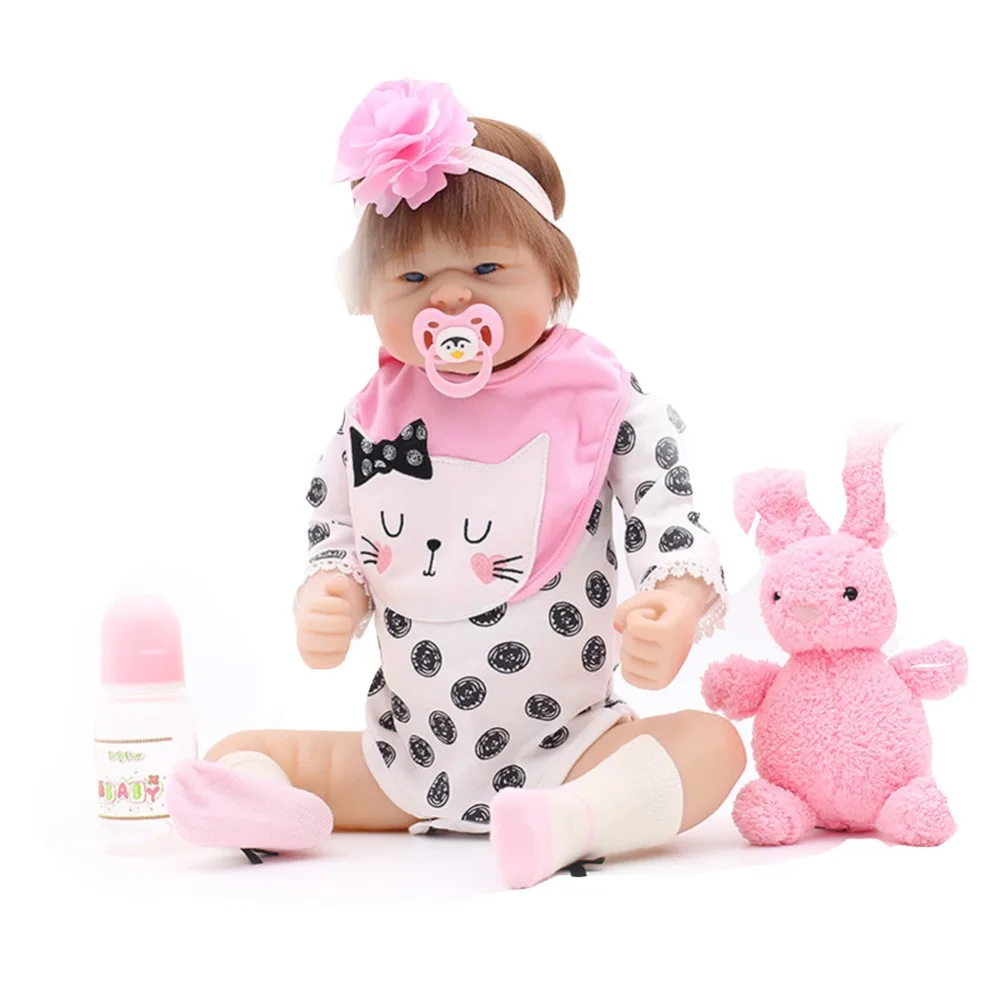 

SanyDoll 20 inch 51 cm Silicone baby reborn dolls, lifelike doll Lovely doll boys and girls holiday gifts