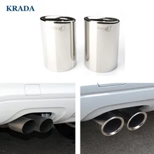 Car Styling 1 set Car Exhaust Muffler Tip Auto Stainless Pipe Turbo Sound Whistle for Audi A6 C5 C6 C7 A5 Q7 Sline RS