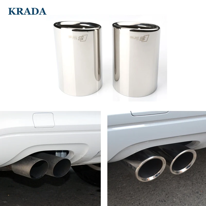 Car Styling 1 set Car Exhaust Muffler Tip Auto Stainless Pipe Turbo