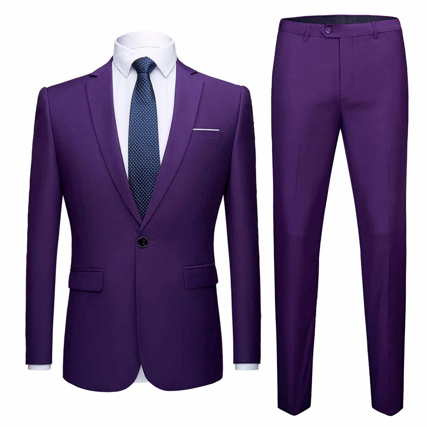 OSCN7, однотонный мужской костюм для отдыха размера плюс, повседневные деловые свадебные костюмы для мужчин, 2 шт., повседневный приталенный мужской костюм 923