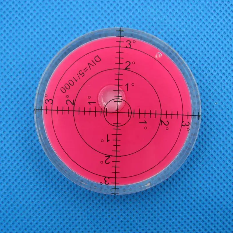 

HACCURY 60*12mm Red Color Precision Bubble Spirit Level Round Circular Bullseye Level RV leveler Camper for instruments