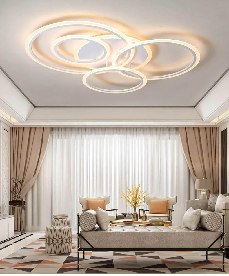 Lâmpada do Teto Luz de Teto para Sala Plafondlamp Moderno Estar Quarto Cozinha Branco & Café Acrílico Lustre Luminárias Led 10 acrílico lustre lâmpada do teto luminárias led