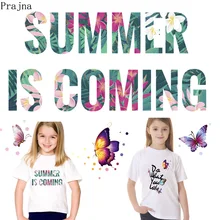 Prajna Летний стиль футболка патч теплопередача Винил на заказ железа на передачу ПВХ нашивки для одежды ткань аппликация Моющаяся