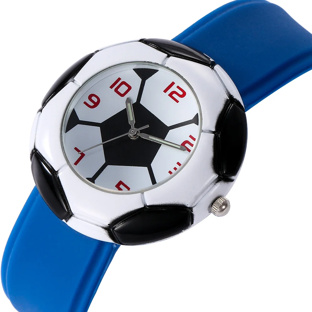 Детские часы для мальчиков футбольные наручные часы кристаллический кремнезём гель студент, дети, часы