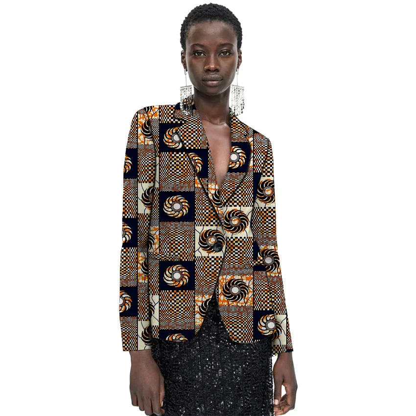 Women Casual African Blazer Female Fashion Costume Printed Suit Jackets Wedding Outfits Customized Lady Dashiki Clothes