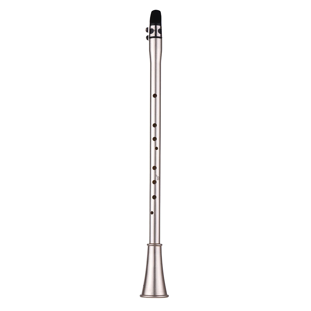 Bb Key Mini Simple Clarinet Sax Compact Clarinet-Saxophone ABS Material Musical Wind Instrument for Beginners with Carry Bag