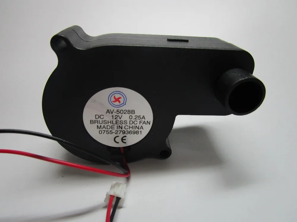 1 шт. бесщеточный вентилятор постоянный ток вентилятор 5028B 12 В 2 провода черный цвет 50x28 мм шарикоподшипник