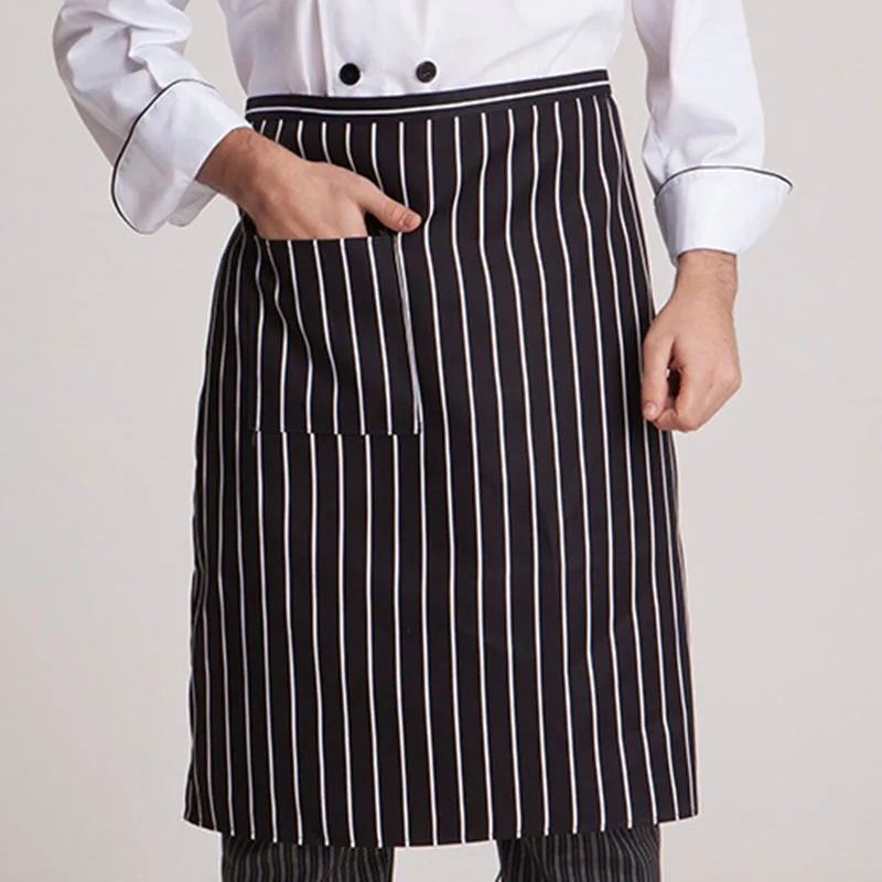 

Kitchen Apron Half-length Long Waist Apron Catering Chefs Waiters Uniform