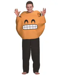 Гринь смайлик Emoji Аниме Костюм желтый языком эмодзи Для мужчин взрослых Хэллоуин Карнавал Костюмы для косплея