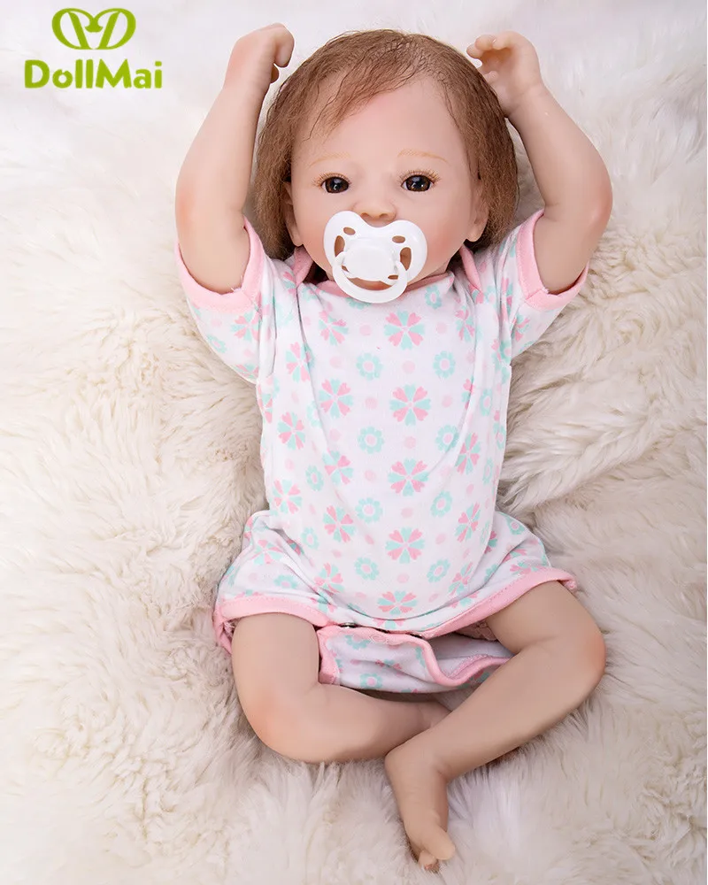 

48cm Soft Silicone Reborn Dolls cloth body realistic creative newborn baby Lifelike Baby Alive Dolls Kids Playmate bb reborn
