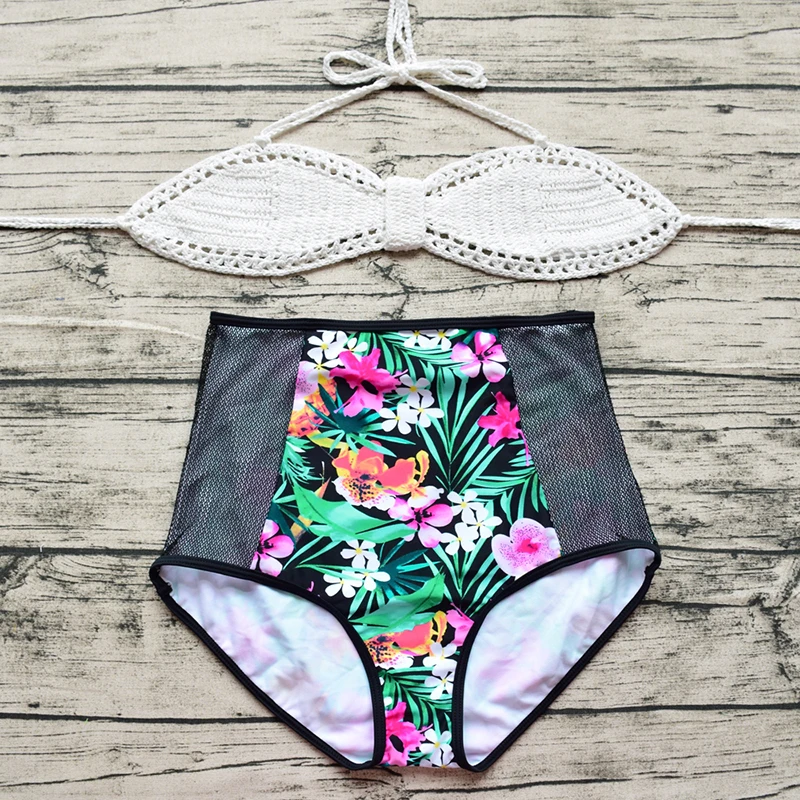 

New Bikini Suit 2016 High Waist Bikini Women Black Swimwear Summer Beachwear Bathing Black Sexy Bikini Pool Swimwear