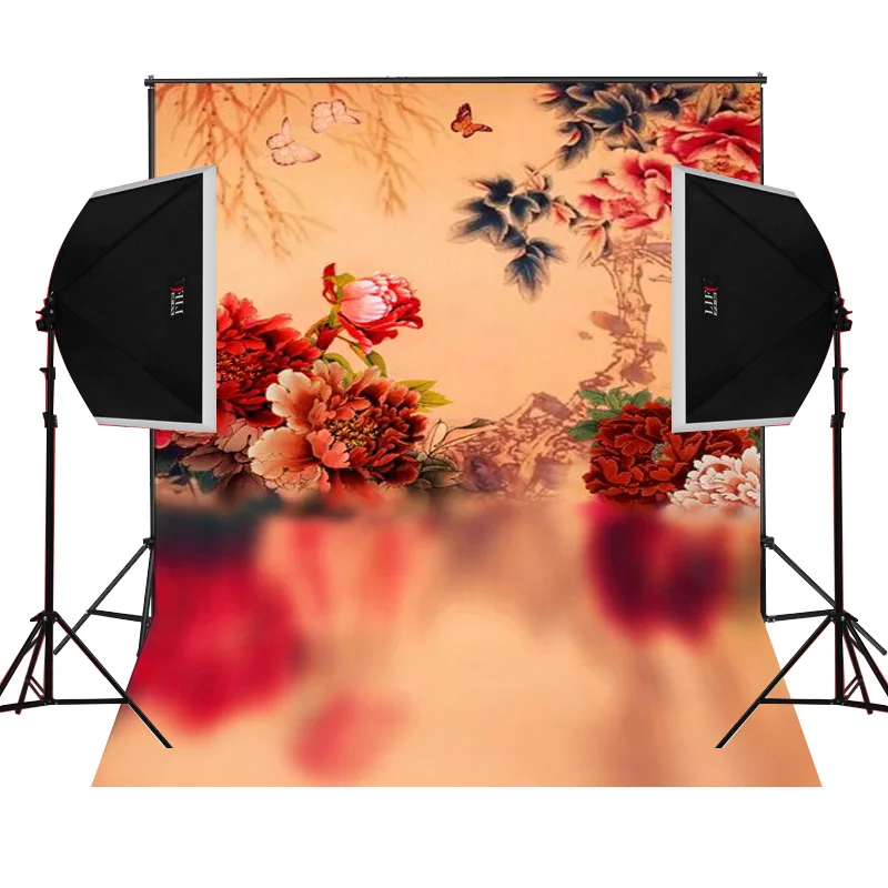 Черный flowerbutterfly живописные для детей фото камеры fotografica Studio винил фотографии