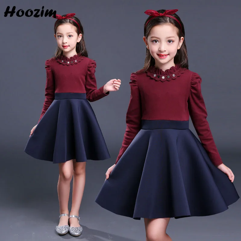 

spring elegant evening party dresses for girls formal ruffle graduation gowns children 2018 vintage Kids girls dress long sleeve