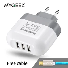 MyGeek 5 V 3a 2a USB Mur Chargeurs UE ROYAUME-UNI Prise de Charge Rapide voyage Chargeur pour iPhone 5 6 7 iPad mobile téléphone accessoires pièces