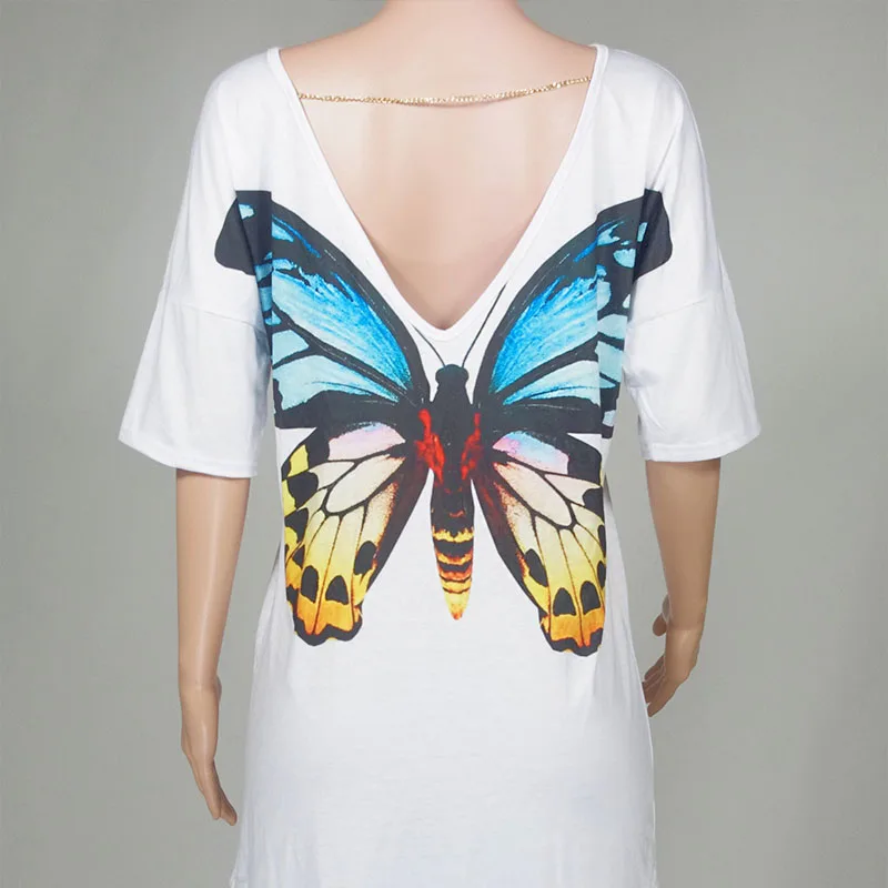 NEW-Women-Summer-Loose-Casual-Shirt-Tops-Blouse-Ladies-Top-Fashion-Cat-Butterfl11y-V-back (1)