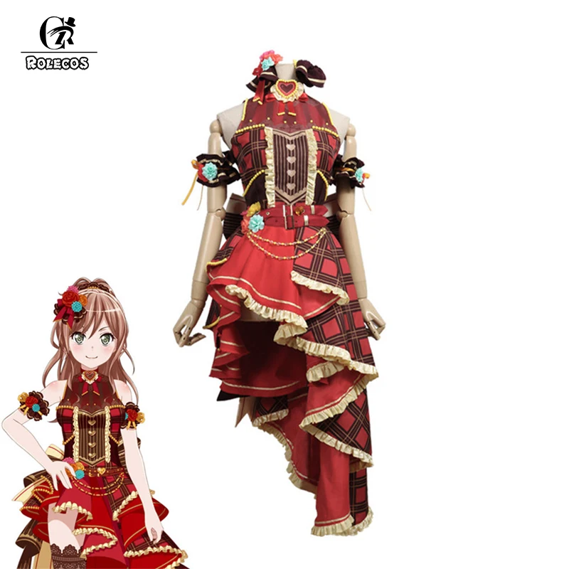 

ROLECOS Anime BanG Dream! Cosplay Costume Roselia Lisa Imai Cosplay Costume Valentine Dress for Women Cosplay Costume Dress