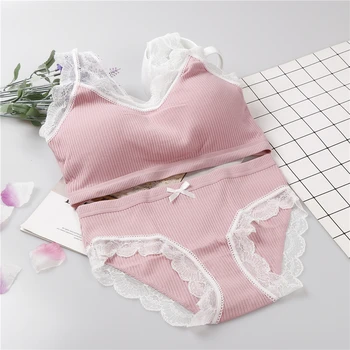 

lingerie bra set wire free lenceria Sexy Bra Sets Women bra set Seamless Bralette Breathable Underwear Lingerie Set