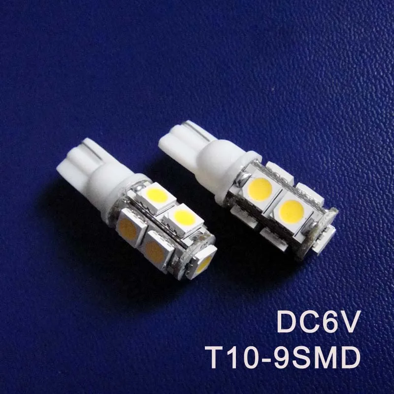 High quality DC6.3V 6V T10 w5w 194 168 led Signal lights Warning lights caution light Indicator light free shipping 10pcs/lot