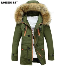 ROKEDISS 2017 New Winter Mens Parka Clothing Men Jacket Coat With Fur Hood high Quality Jackets Men Vestidos hot sale