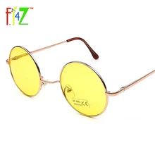 F.J4U 2017 Fashion Punk Women Sunglasses Classic Retro Round Lens Metal Frame Candy Color Eye Shades Goggle UV400
