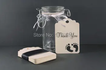 

cream Baby Shower Tags Blank Boys Shower Favors, Die Cut Baby feet Wish Tree cards, Gift Tags