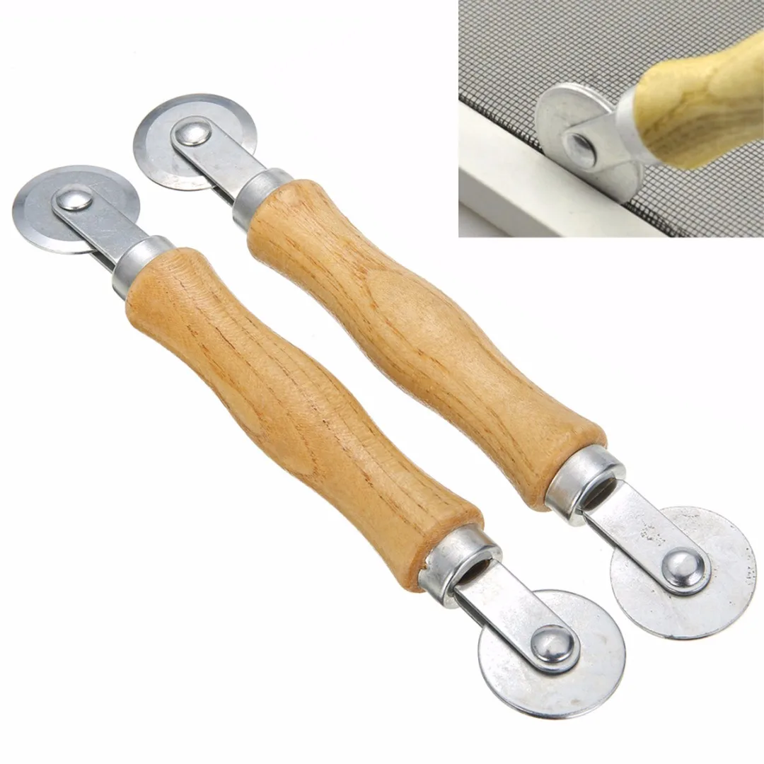 High Quality 2pcs Door Window Spline Roller Screen Tool Installation Tools Wood Handle Hand Mayitr Hot Selling