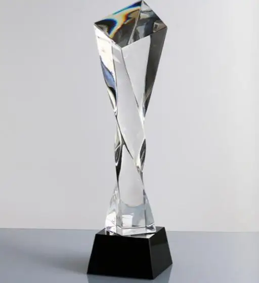 24 см Твист кристалл, приз, Кубок творческие настройки приз чашки продвижение поощрения сувенир - Цвет: black base
