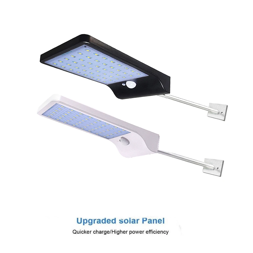 

Aluminum pole rotate solar street light 36/48 LED Solar Light Three Modes Black White Waterproof Outdoor lamp security lamp for