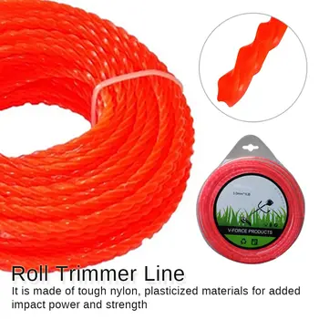 

Red Threaded Nylon Strimmer Line 3mm Diameter Cord Grass Trimmer Line Grass Cutting Weed Cutter Trimmer Replacement Part