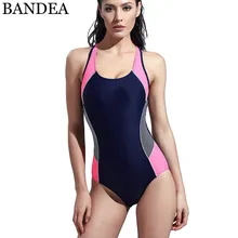 BANDEA профессиональная спортивная одежда Цельный купальник женский лоскутный купальник с открытой спиной Монокини